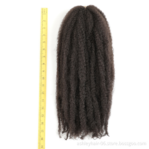 18 Inch 60g 100% Kanekalon ombre colors cuban kinky twist extension afro hair crotchet marley afro kinky braids